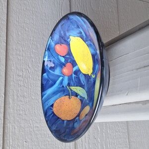 Rainbow Gate Pottery Signed Numbered Blue Fruit Bowl Trinket Dish Santa Fe